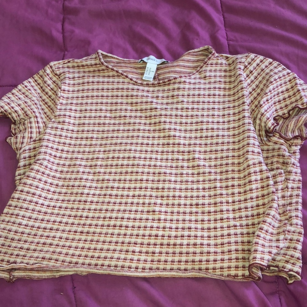 Checker Board print Crop Top